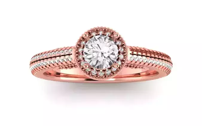 Solitaire Wedding Engagement Women Ring 3D print model
