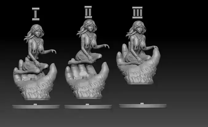 girl on hand kingkong 3D print model