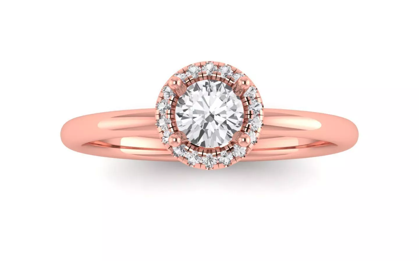 Solitaire Wedding Engagement Women Ring Light Weight Ring 3D print model