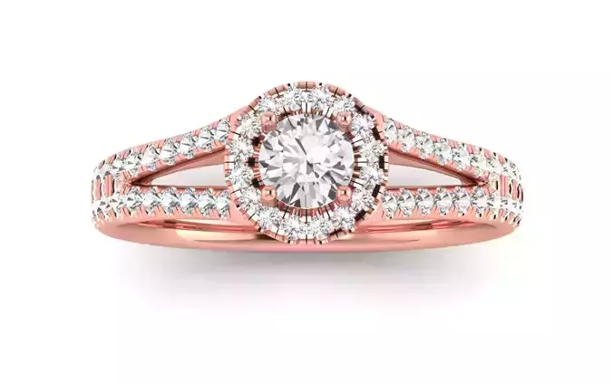Split Shank Wedding Engagement Women Double Band Ring