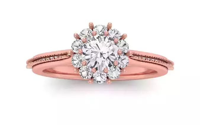 Solitaire Wedding Engagement Women Ring Cluster Ring