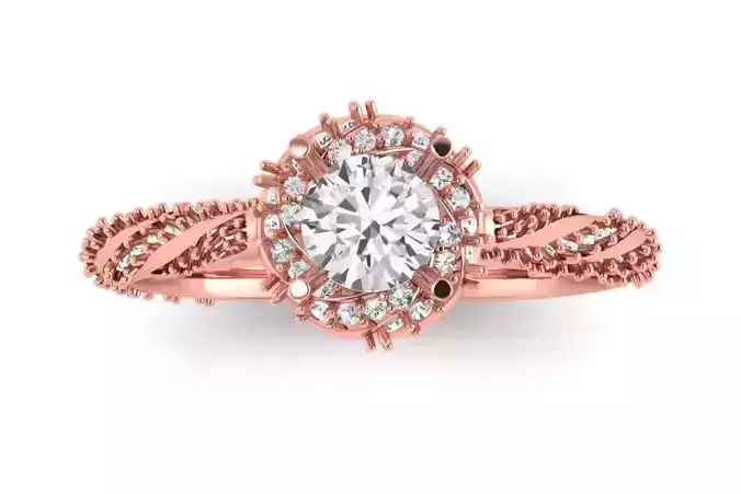 Solitaire Wedding Engagement Women Ring Rope Band Ring