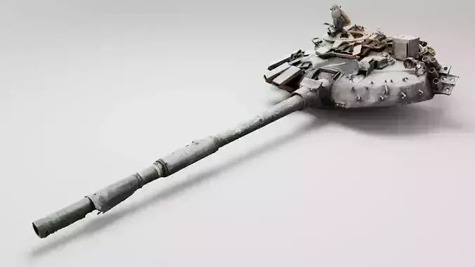  turret blown off from russian tank destroyed by Ukrainian  army