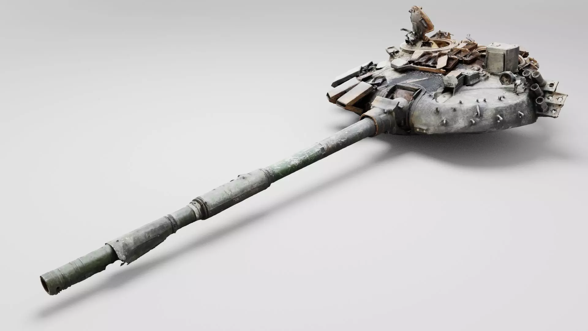 turret blown off from russian tank destroyed by Ukrainian army 3D model