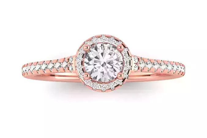 Solitaire Wedding Engagement Women band Ring 3D print model