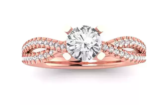 Solitaire Wedding Engagement Women Twisted Ring Propose Ring