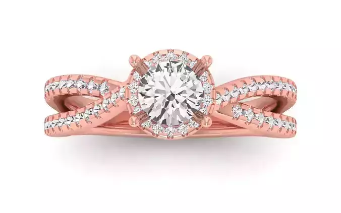 Solitaire Wedding Engagement Women Twisted Ring By pass ring