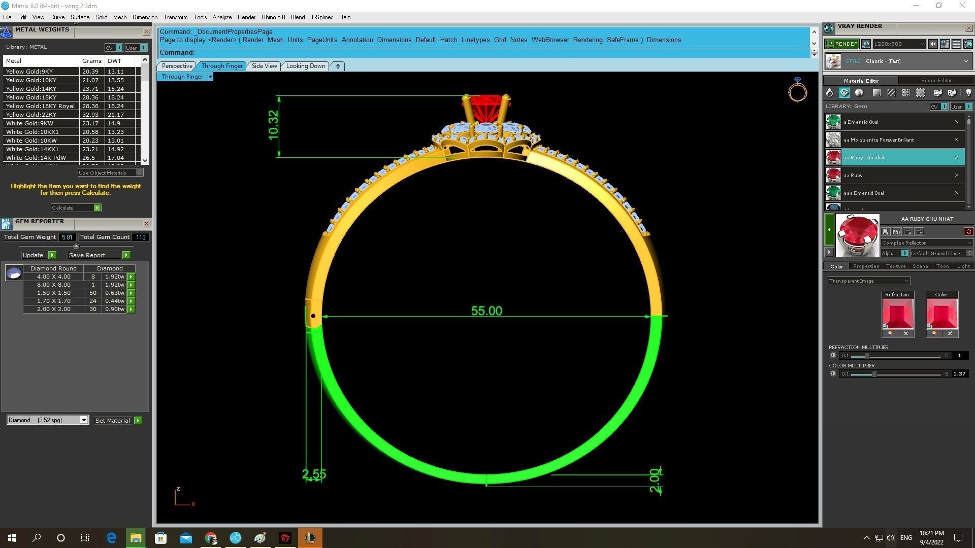 hongkong diamond bangle 3785 3D print model_3