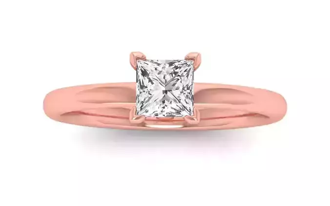 Princess Gems Solitaire Wedding Engagement Women Ring