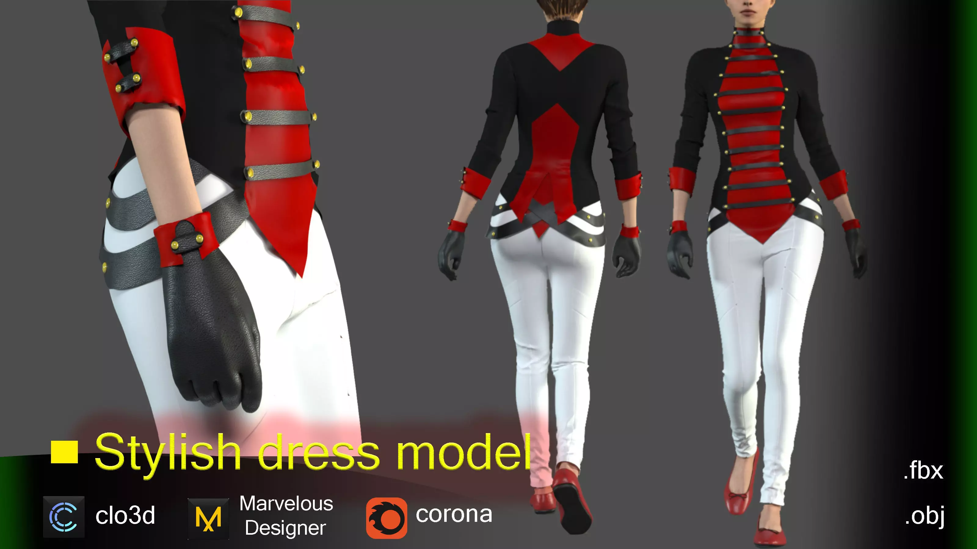 Game clothes 3D model