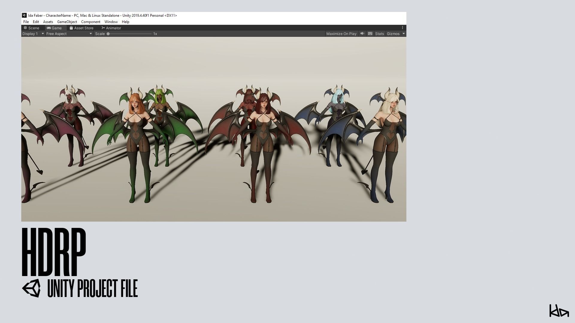 Succubus Lily - Game Ready Low-poly 3D model_35