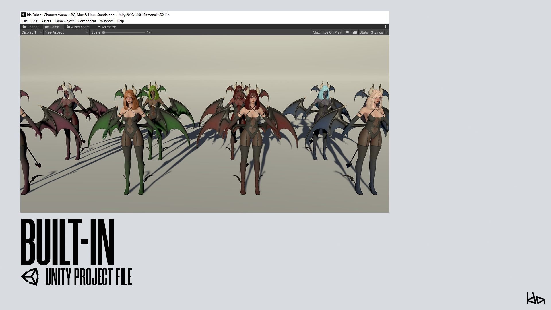 Succubus Lily - Game Ready Low-poly 3D model_29