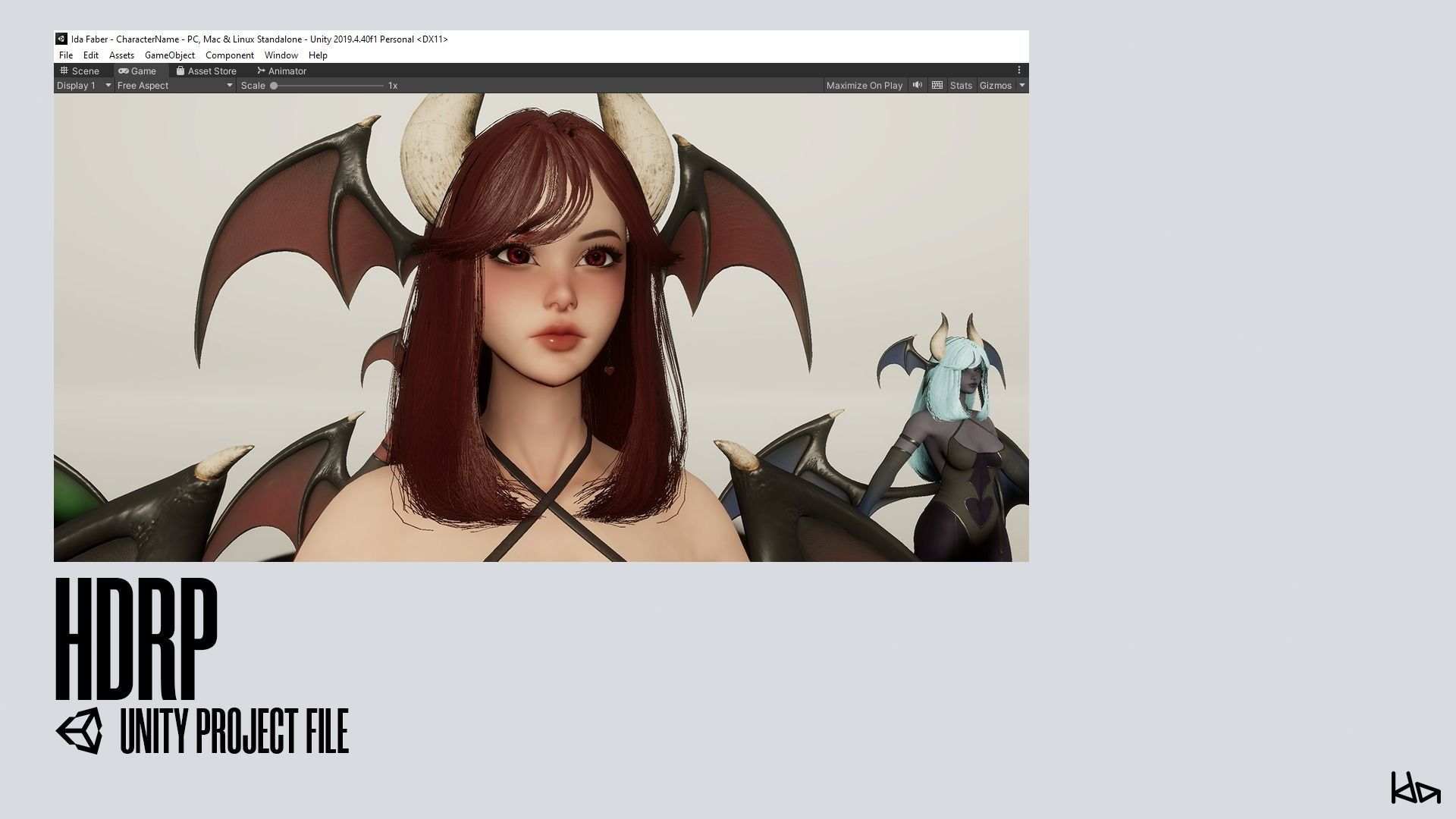 Succubus Lily - Game Ready Low-poly 3D model_33