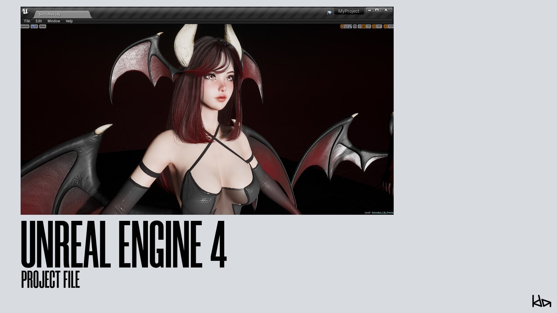 Succubus Lily - Game Ready Low-poly 3D model_23