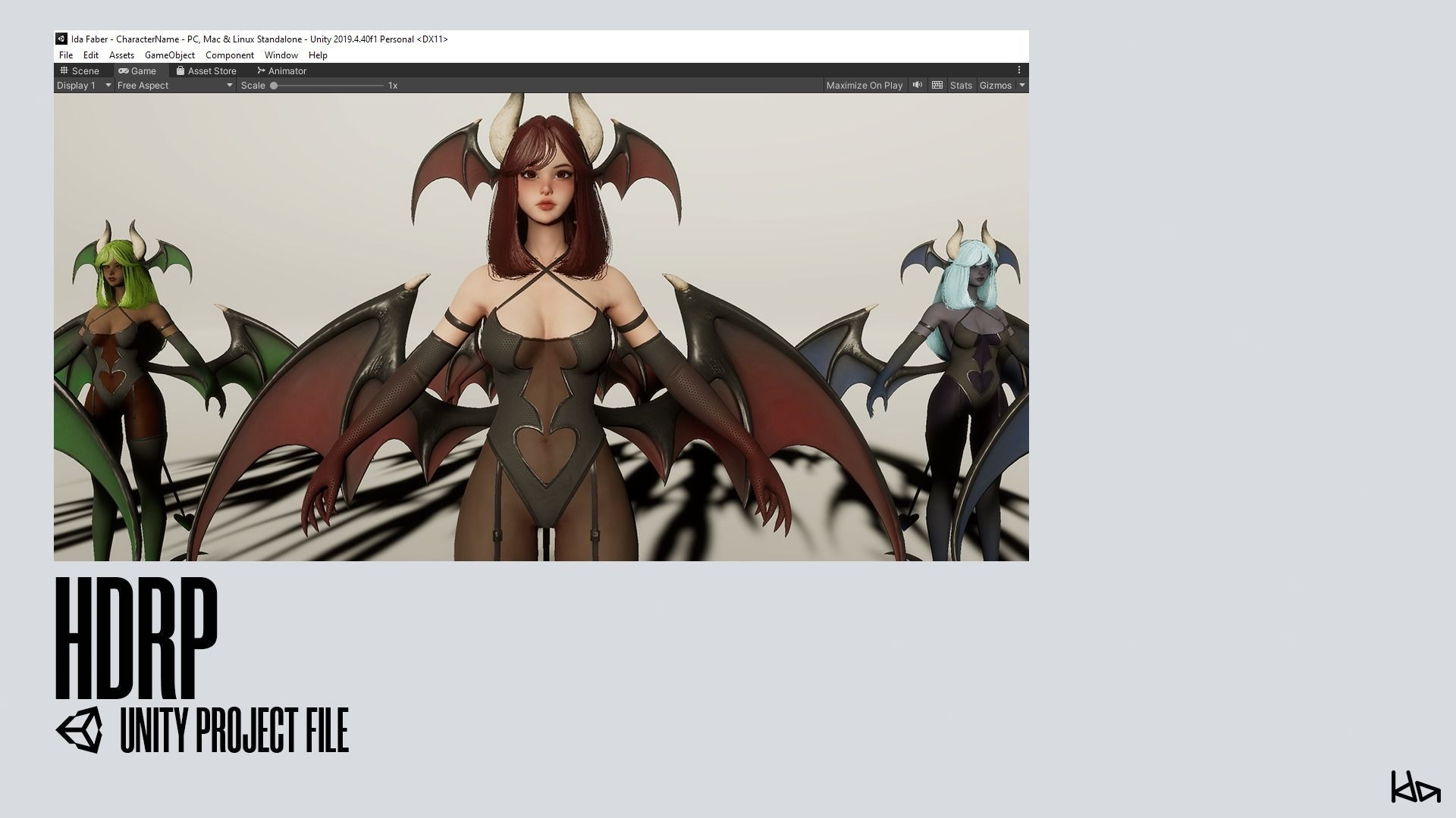 Succubus Lily - Game Ready Low-poly 3D model_34