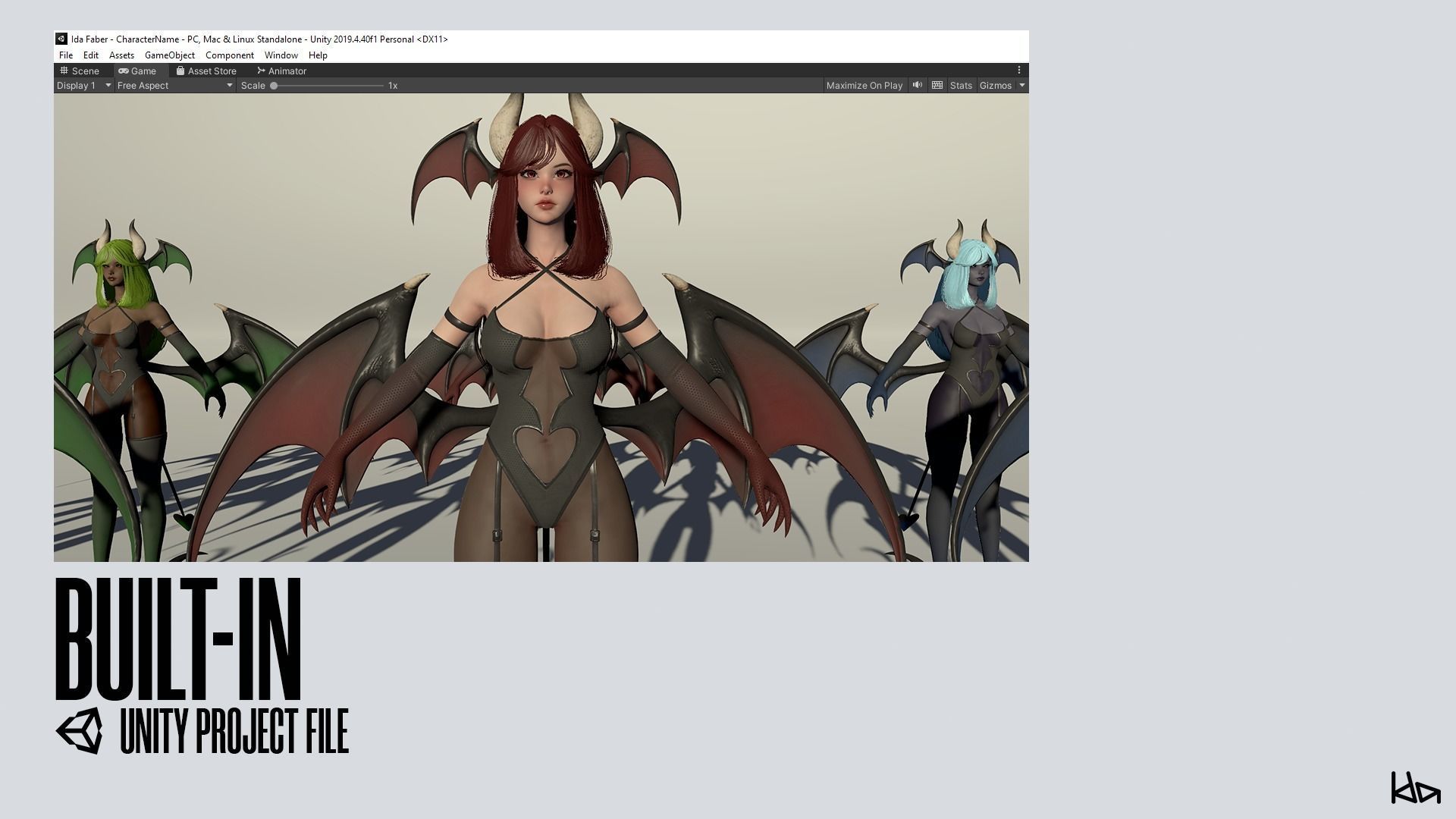 Succubus Lily - Game Ready Low-poly 3D model_28