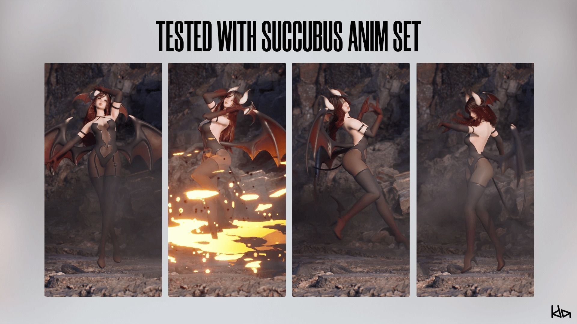 Succubus Lily - Game Ready Low-poly 3D model_15