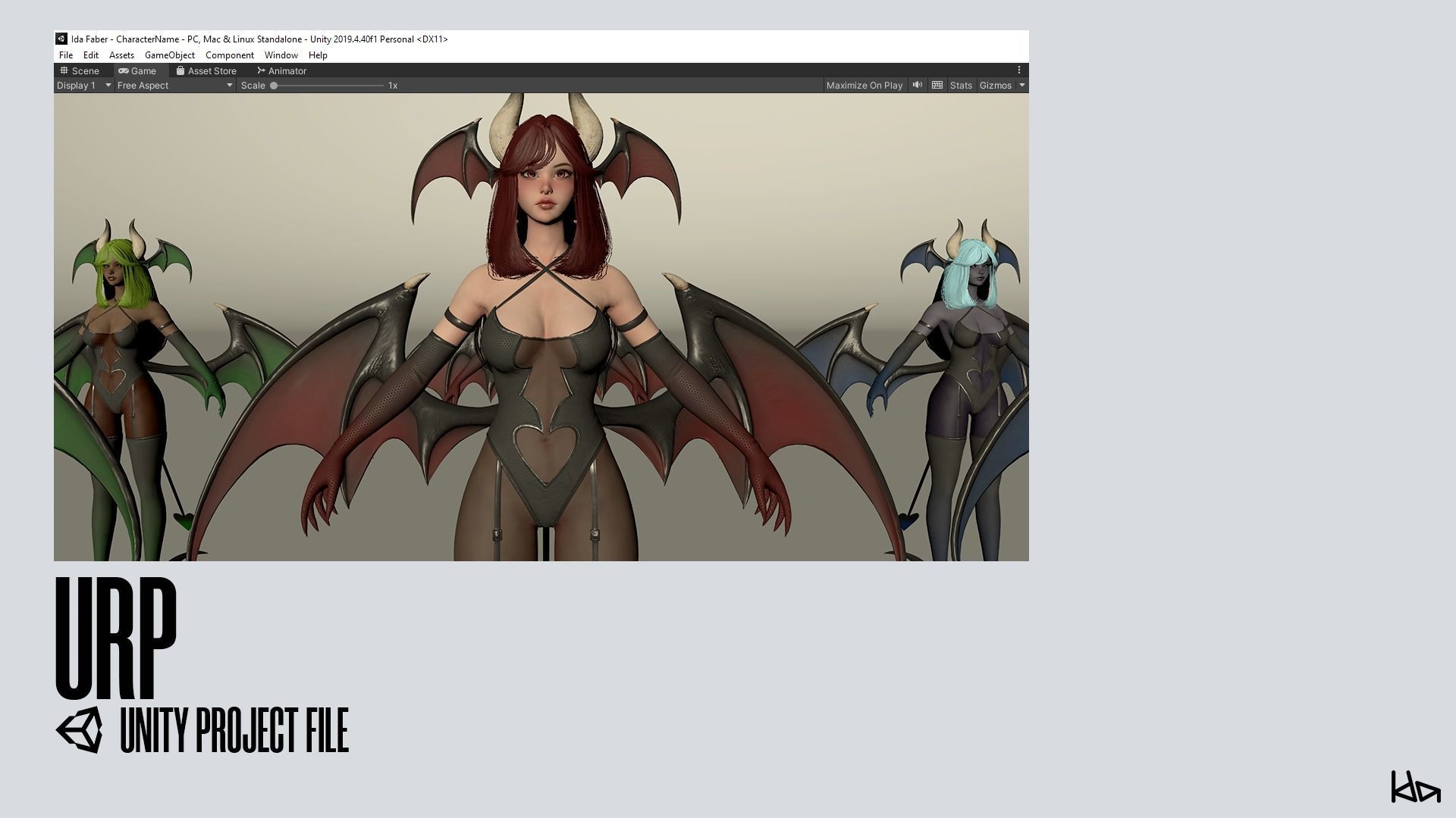 Succubus Lily - Game Ready Low-poly 3D model_31