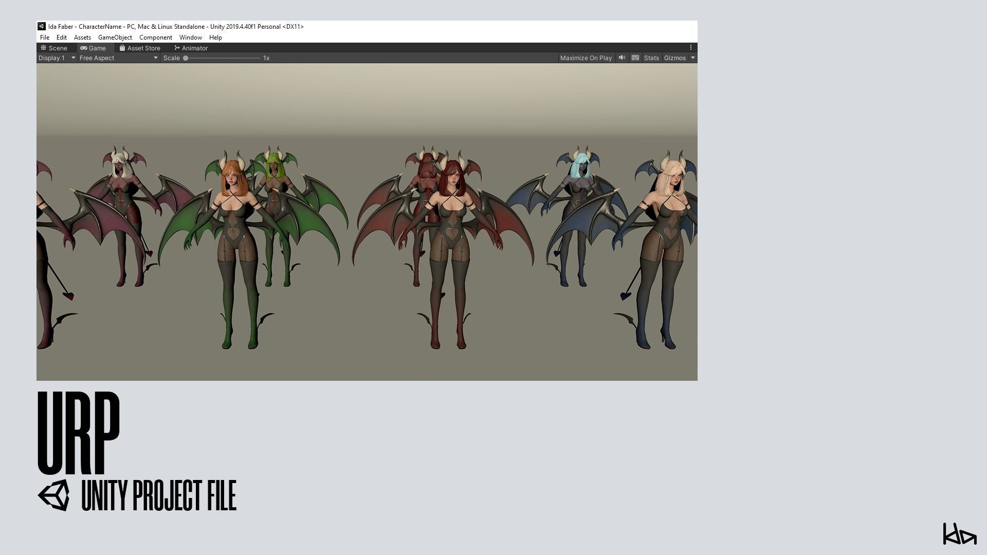 Succubus Lily - Game Ready Low-poly 3D model_32