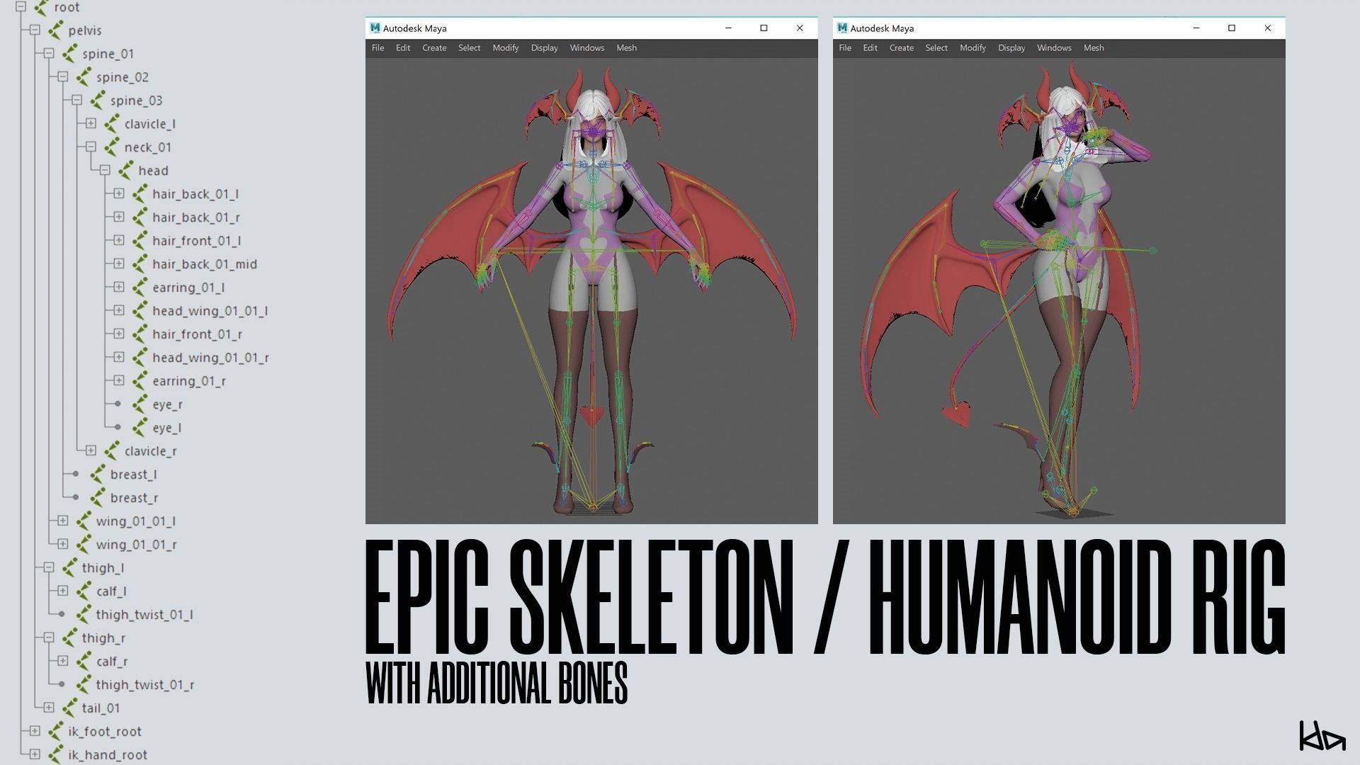 Succubus Lily - Game Ready Low-poly 3D model_11