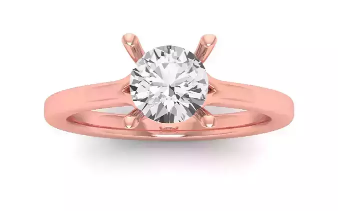 Women Engagement Round Stone Ring 3dm STL OBJ Renders Details 3D print model