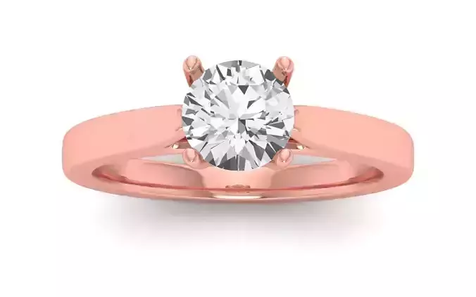 Women Engagement Round Stone Ring 3dm STL OBJ Renders Details