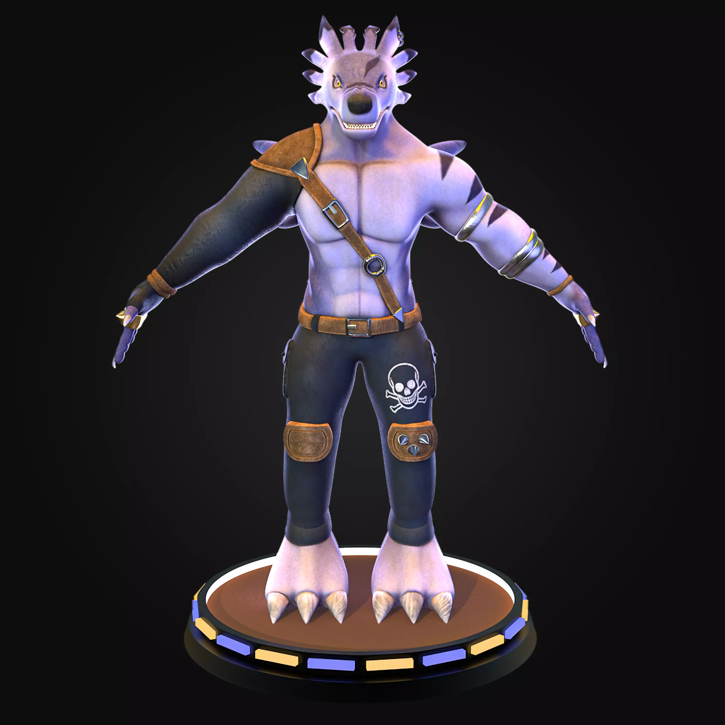 WereGarurumon character from game fortnite Free 3D model