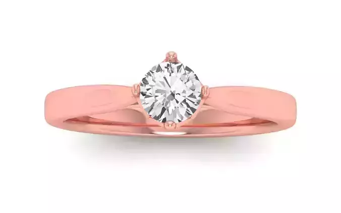 Women Engagement Round Stone Ring 3dm STL OBJ Renders Details 3D print model