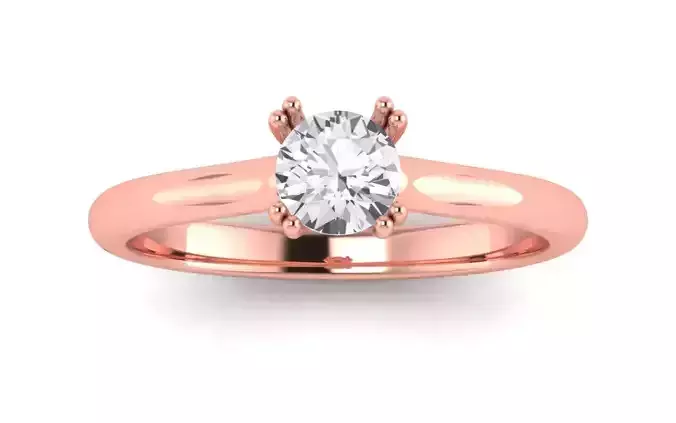 Women Engagement Round Stone Ring 3dm STL OBJ Renders Details 3D print model