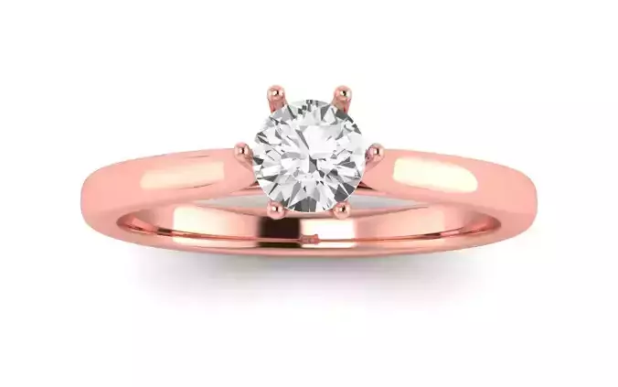Women Engagement Round Stone Ring 3dm STL OBJ Renders Details 3D print model