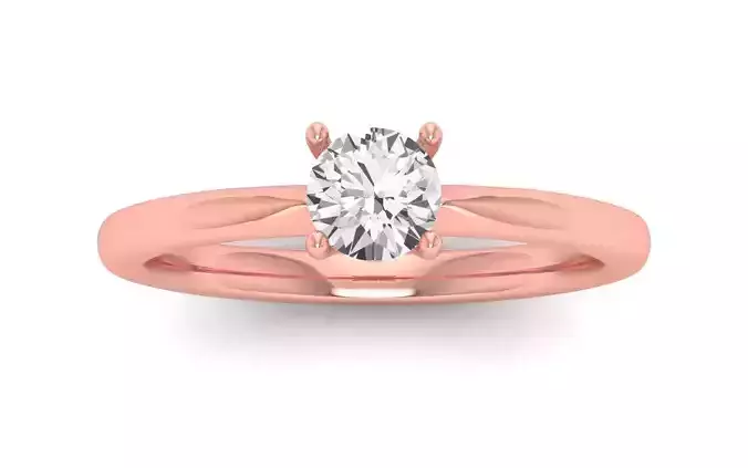 Women Engagement Round Stone Ring 3dm STL OBJ Renders Details 3D print model