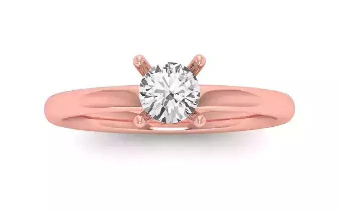 Women Engagement Round Stone Ring 3dm STL OBJ Renders Details 3D print model