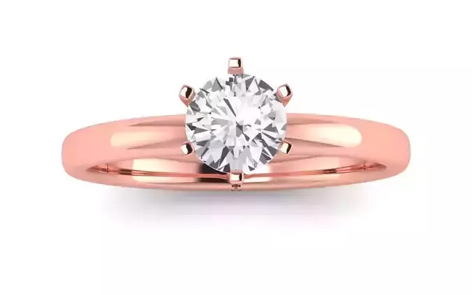 Women Engagement Round Stone Ring 3dm STL OBJ Renders Details 3D print model
