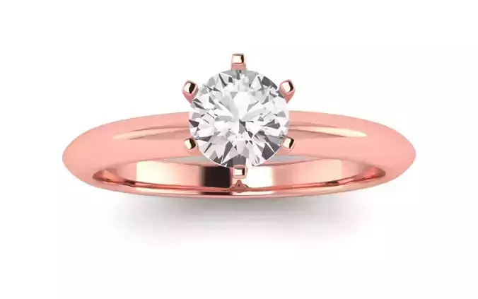 Women Engagement Round Stone Ring 3dm STL OBJ Renders Details 3D print model