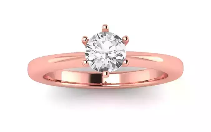Women Engagement Round Stone Ring 3dm STL OBJ Renders Details 3D print model
