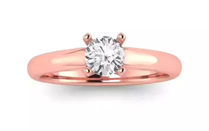 Women Engagement Round Stone Ring 3dm STL OBJ Renders Details 3D print model
