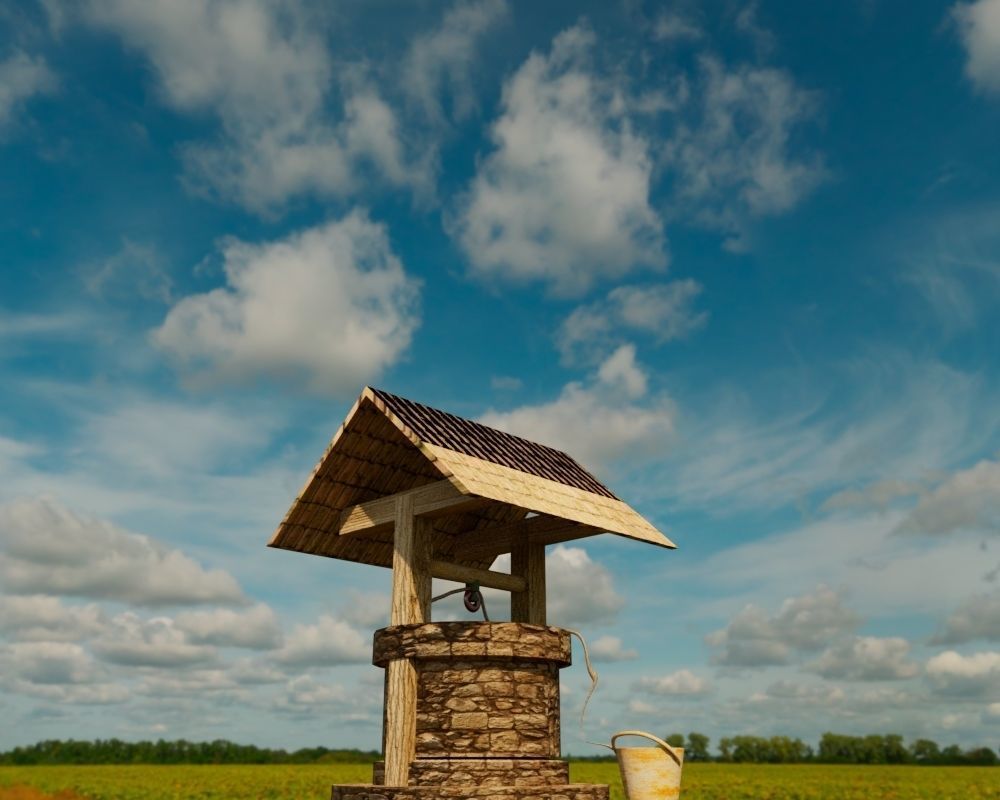 Medieval Well Vintage Well Low-poly 3D Model Low-poly 3D model_6