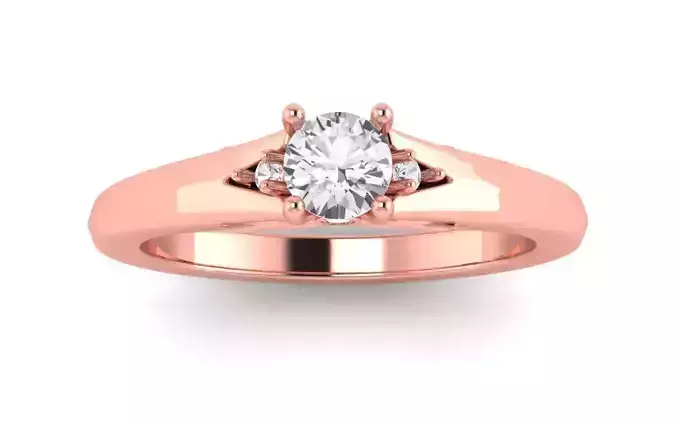 Three Stone Ring Wedding Engagement Women Ring