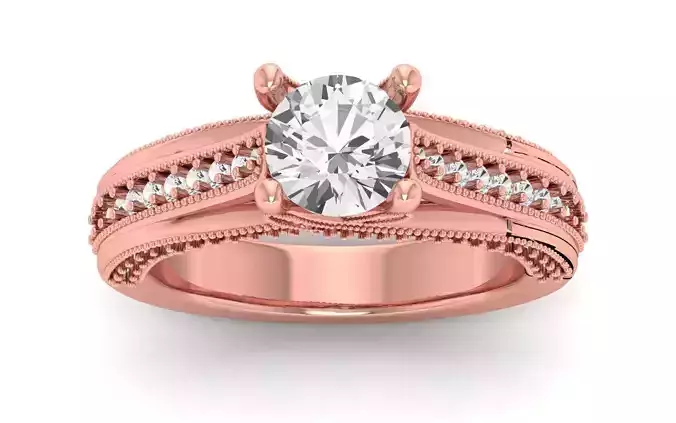 Solitaire Wedding Engagement Women Ring Cross band Ring