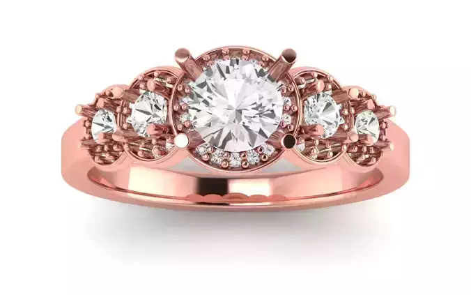 5 Stone Ring Wedding Engagement Women Ring