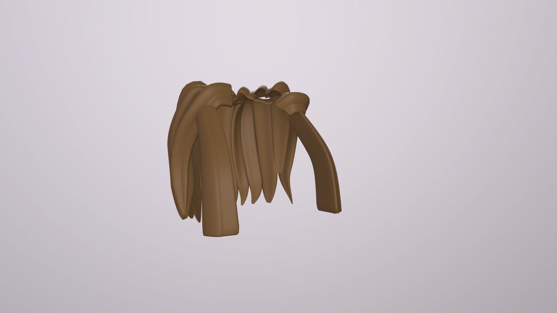 Stylize Male Hair with Blender curve 2 Low-poly 3D model_5