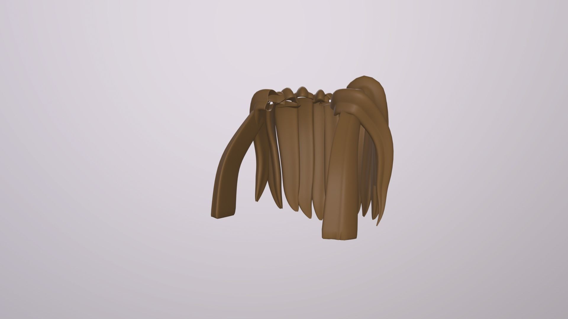Stylize Male Hair with Blender curve 2 Low-poly 3D model_13