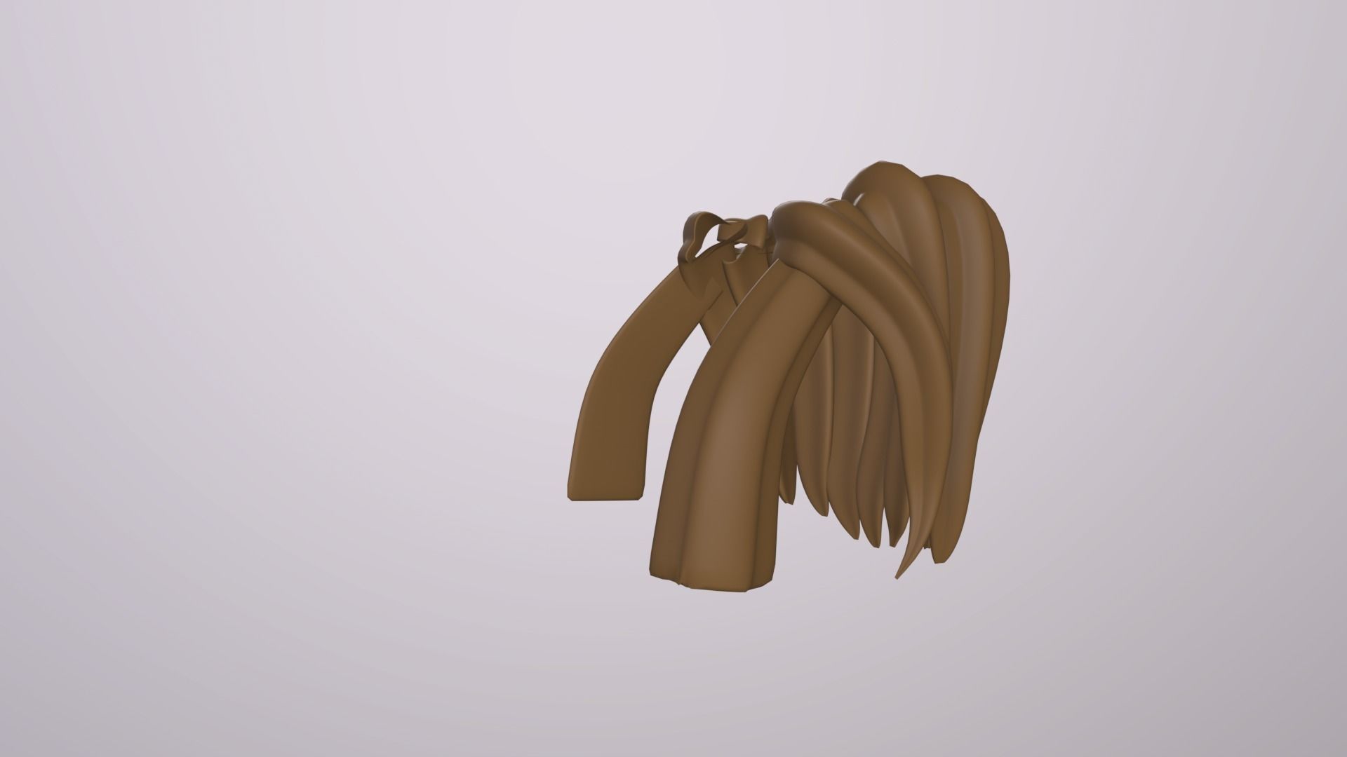 Stylize Male Hair with Blender curve 2 Low-poly 3D model_12