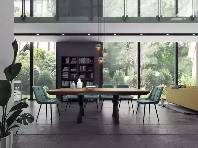 Loft interior 3D model 2