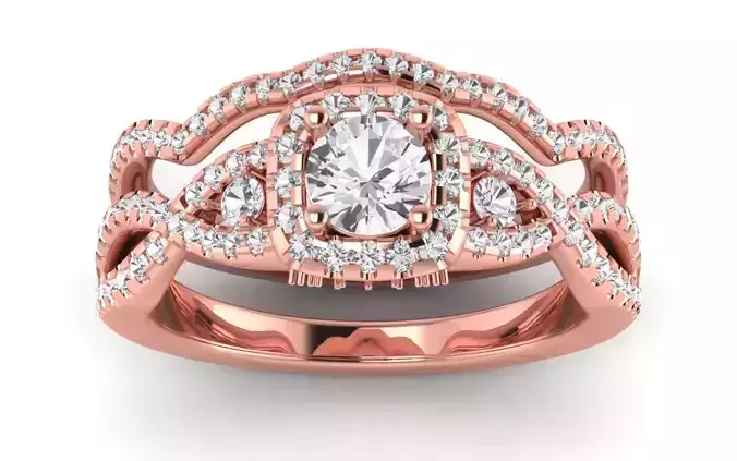 Bridal Set Wedding Engagement Women Twisted Ring