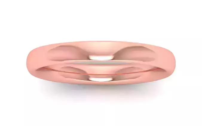 Plain Wedding Engagement Women Band Ring 3D print model