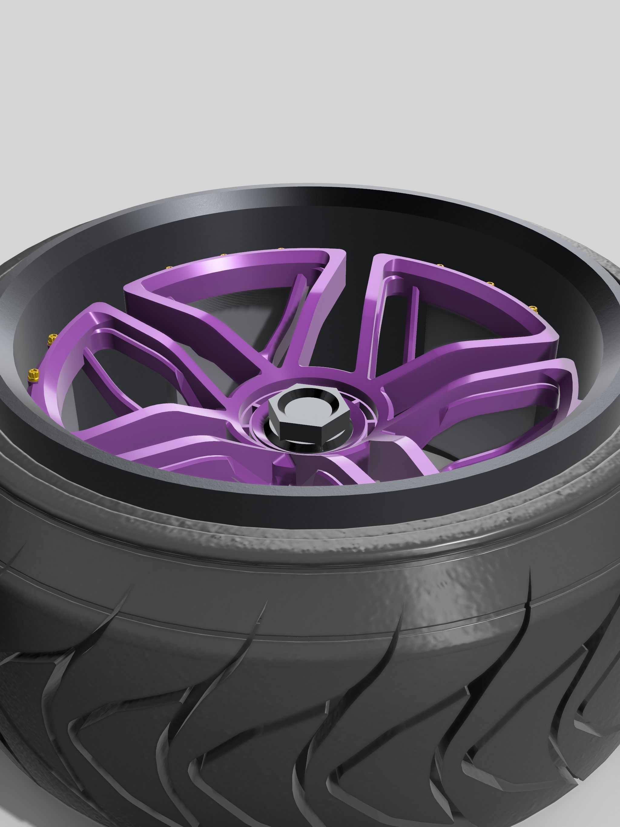 20inch INTERLINK Concave Wheels 3 offsets w Tires 3D print model_1