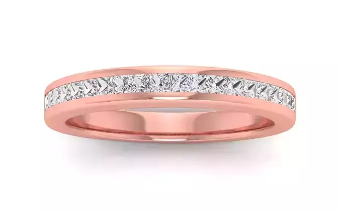 Wedding Engagement Women Princess Diamond Eternity Band Ring 3D print model