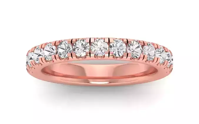 Solitaire Wedding Engagement Women Round Diamond Ring Tiny Band