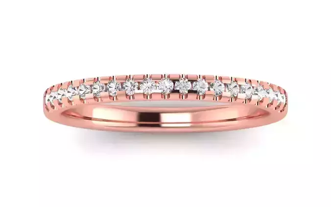 Solitaire Wedding Engagement Women Round Diamond Ring Band